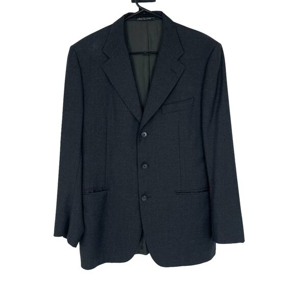 Corneliani Other - CORNELIANI Suit Jacket Mens Extra Fine Virgin Wool Charcoal Grey Triple Button
